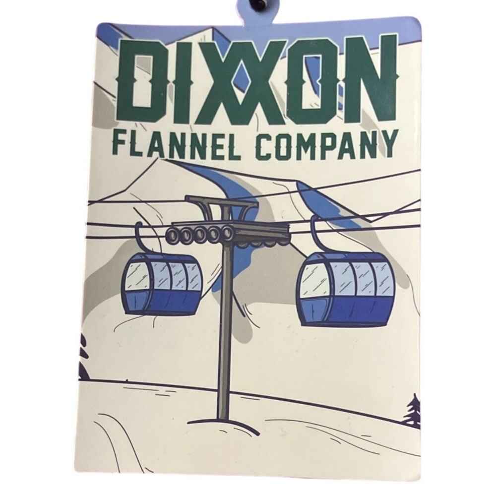 Dixxon Flannel Co Ski Lift Winter Sticker Snow White And Blue Teal Logo